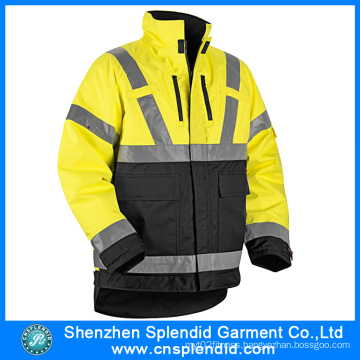 Shenzhen Hi Vis Garment Winter Safety Waterproof Hi Vis Jacket